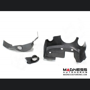 Alfa Romeo 4C Steering Wheel Trim - Carbon Fiber - Shroud Trim Set 